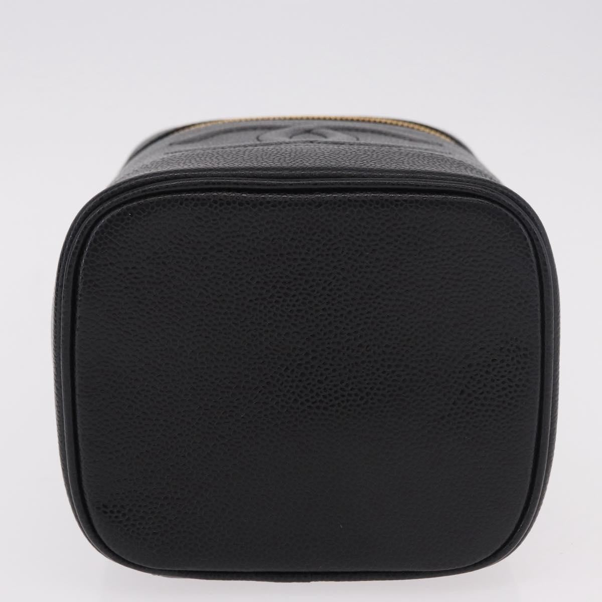 Chanel Vintage Timeless Cosmetic Case Caviar, Black, Leather, Handbag