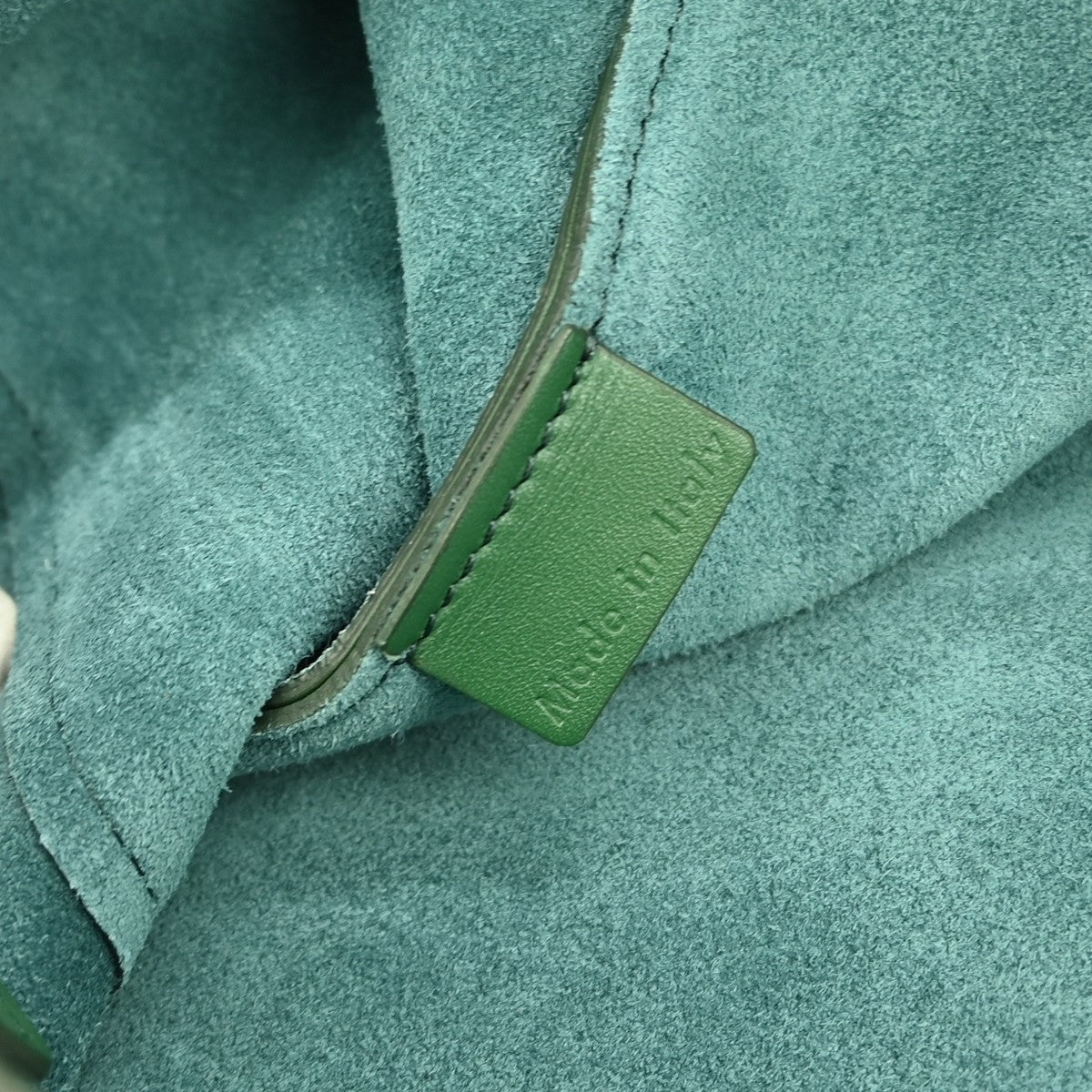 Celine Cabas Hobo Leather, GREEN, LEATHER, Tote bag