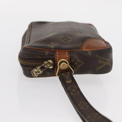 Louis Vuitton Marly Dragonne Clutch Monogram Canvas, BROWN, CANVAS, Clutche & pouche