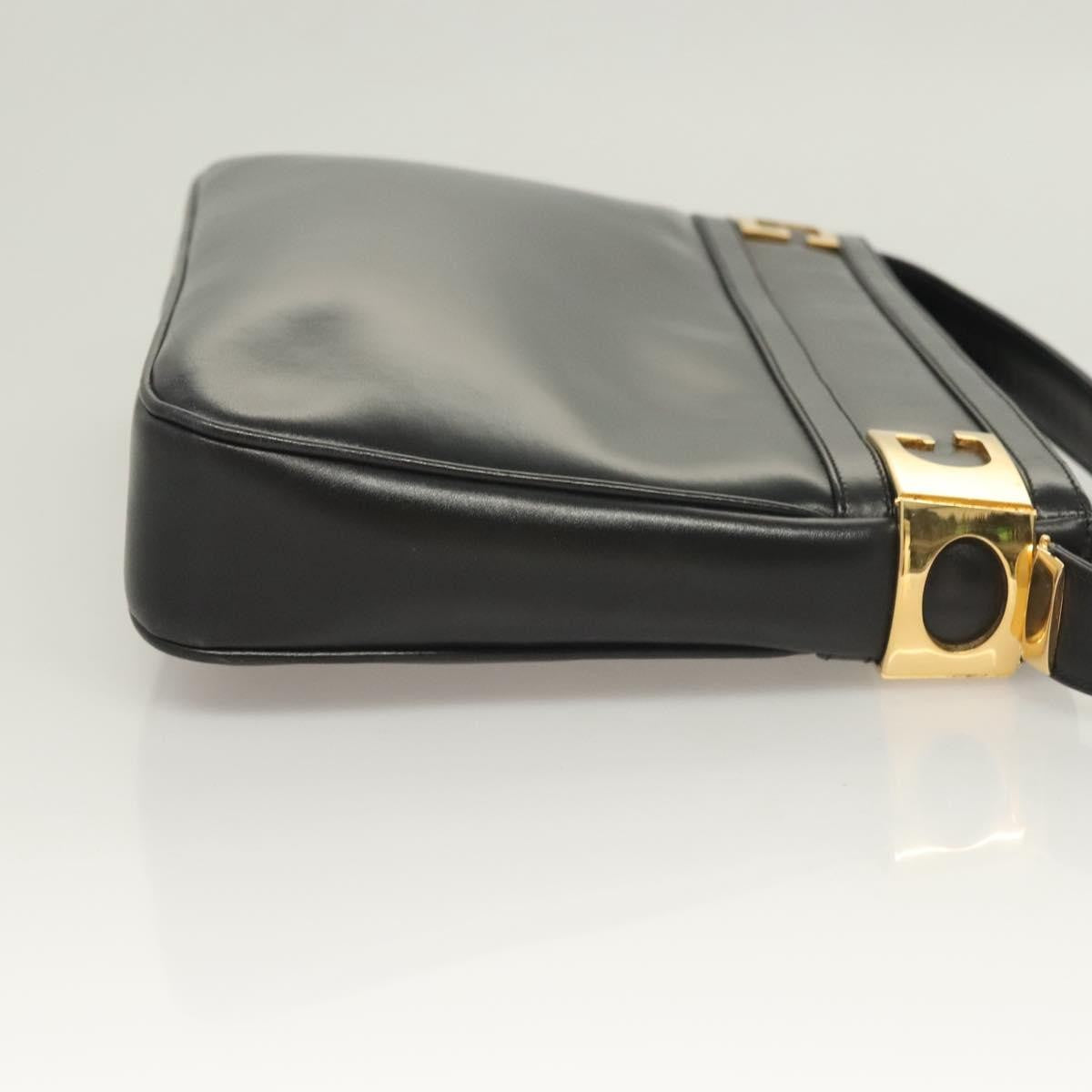 Gucci Vintage Shoulder Bag Leather, BLACK, LEATHER, Shoulder bag