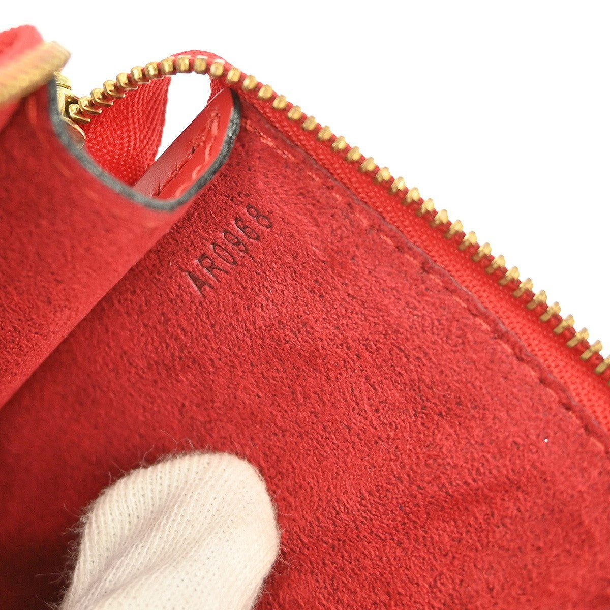 Louis Vuitton Pochette Accessoires Epi Leather, RED, LEATHER, Clutche & pouche