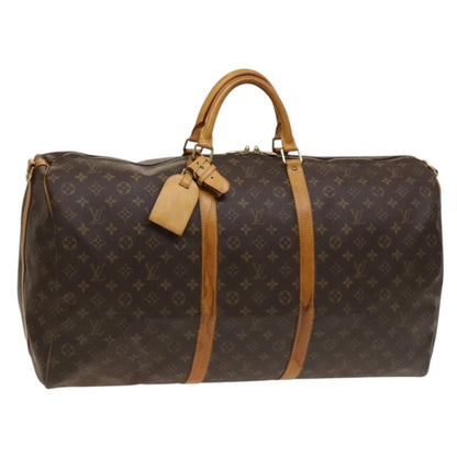 Louis Vuitton Keepall Bandouliere Bag Monogram Canvas, BROWN, CANVAS, Travel bag