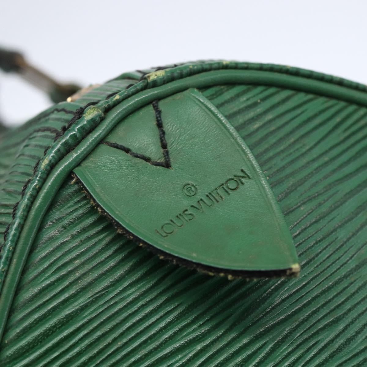 Louis Vuitton Speedy Handbag Epi Leather, GREEN, LEATHER, Handbag