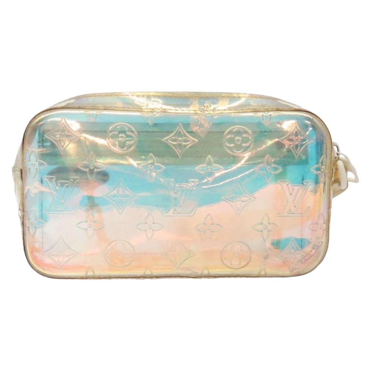 Louis Vuitton Pochette Volga Limited Edition Monogram Prism PVC, SILVER, PVC, Clutche & pouche