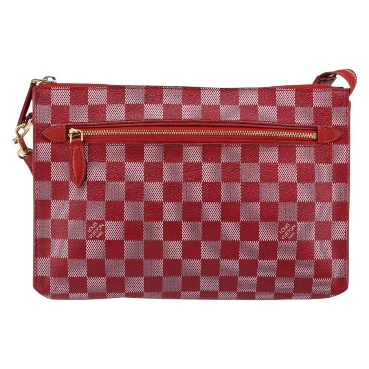 Louis Vuitton Modul Handbag Damier Couleurs, RED, CANVAS, Clutche & pouche