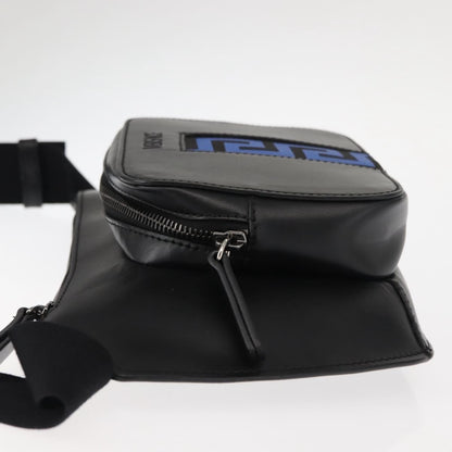 Versace Crossbody Pouch Studded Leather, BLACK, LEATHER, Clutche & pouche