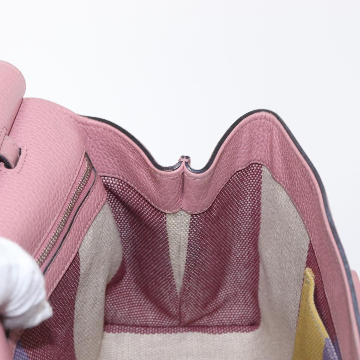 Gucci Bamboo Daily Top Handle Bag Leather, PINK, LEATHER, Handbag