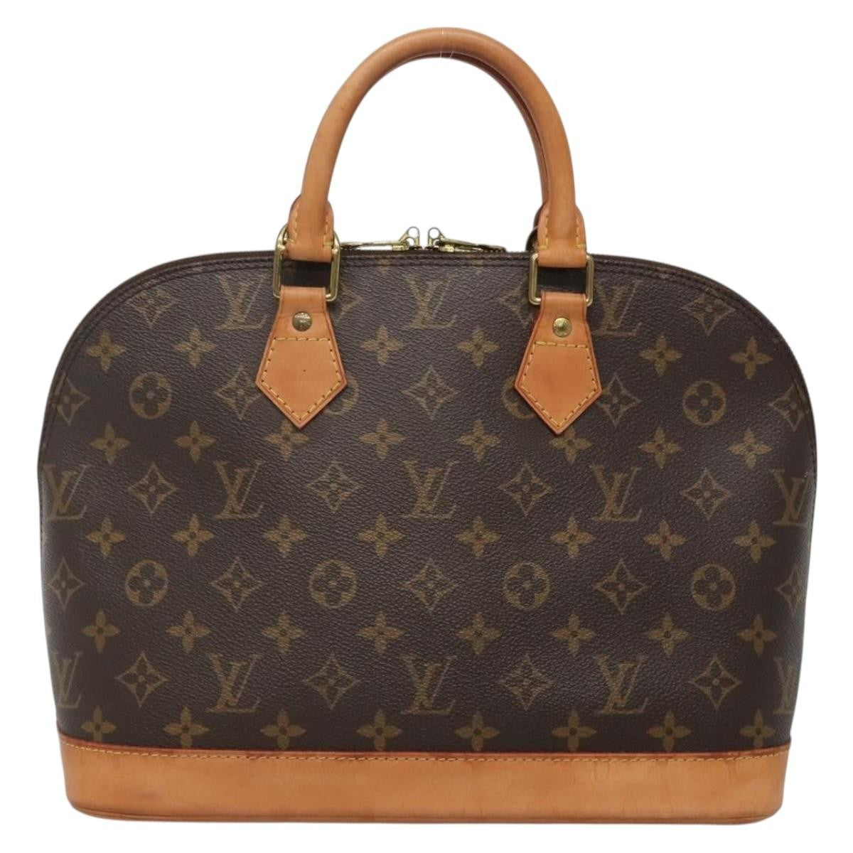 Louis Vuitton Alma Handbag Monogram Canvas, BROWN, CANVAS, Handbag