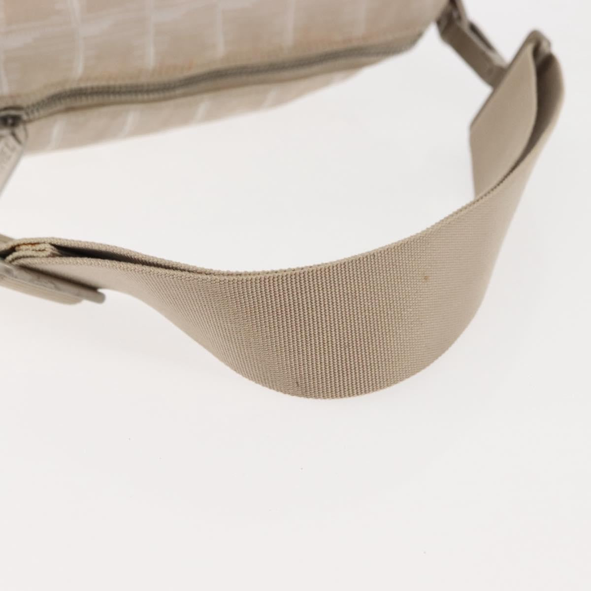 Chanel Travel Line Barrel Bag Nylon, BEIGE, NYLON, Shoulder bag