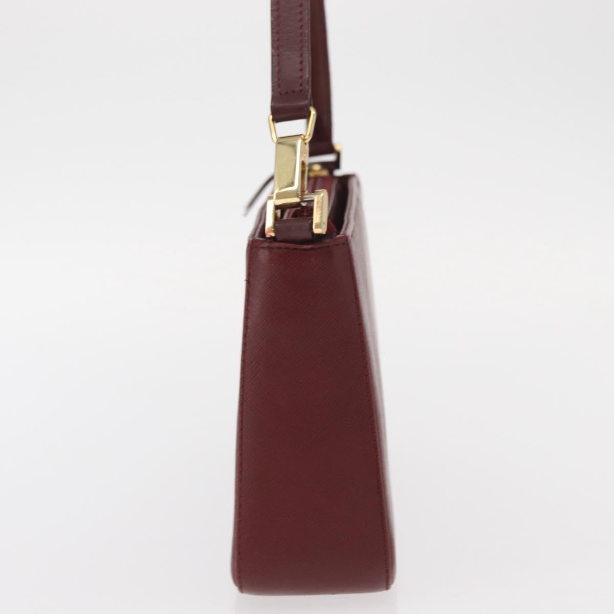 Burberry Vintage Shoulder Bag Leather, BURGUNDY, LEATHER, Shoulder bag