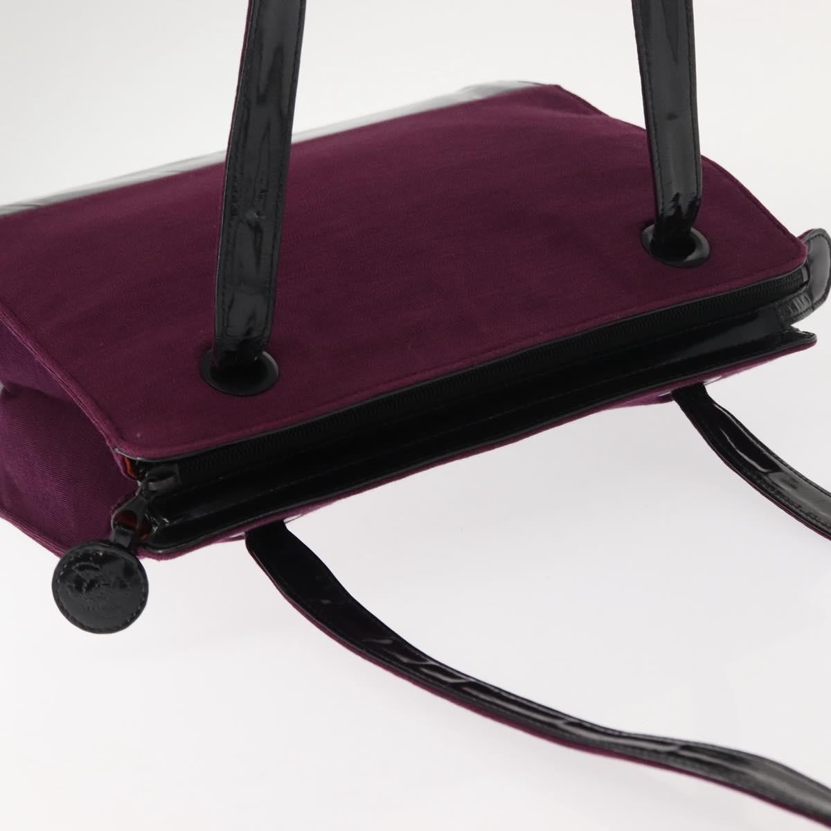 Chanel Vintage Logo Tote Cotton, PURPLE, COTTON, Tote bag