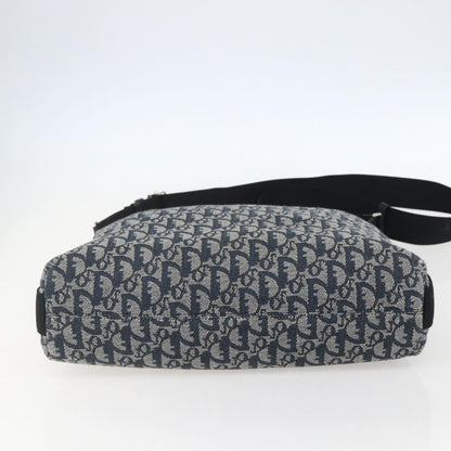 Christian Dior Vintage Trotter Shoulder Bag Canvas, NAVY, CANVAS, Shoulder bag