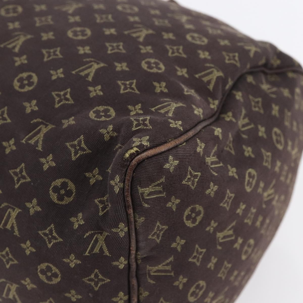 Louis Vuitton Speedy Handbag Mini Lin, BROWN, CANVAS, Handbag