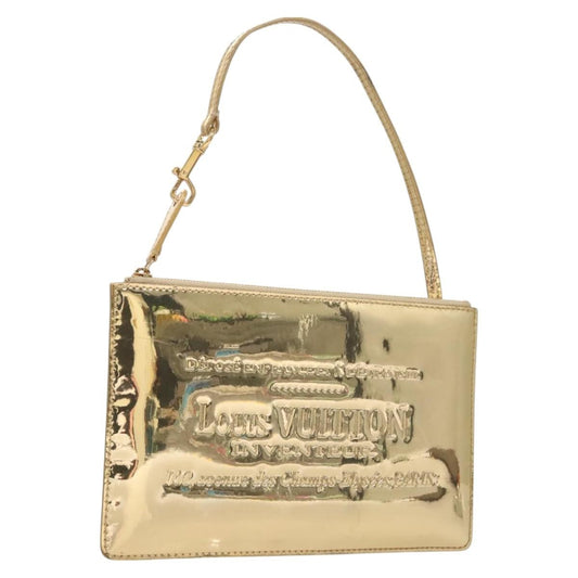 Louis Vuitton Pochette Plate Monogram mirror, GOLD, CANVAS, Clutche & pouche