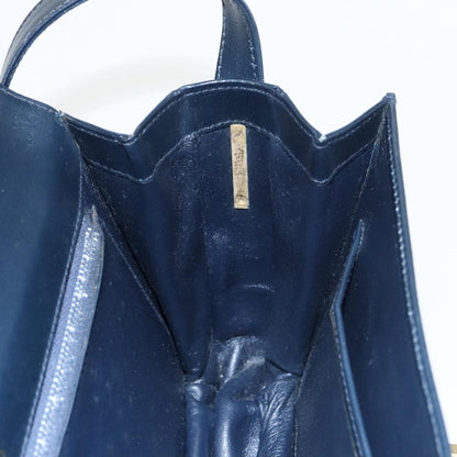Gucci Vintage Shoulder Bag Leather, NAVY, LEATHER, Shoulder bag