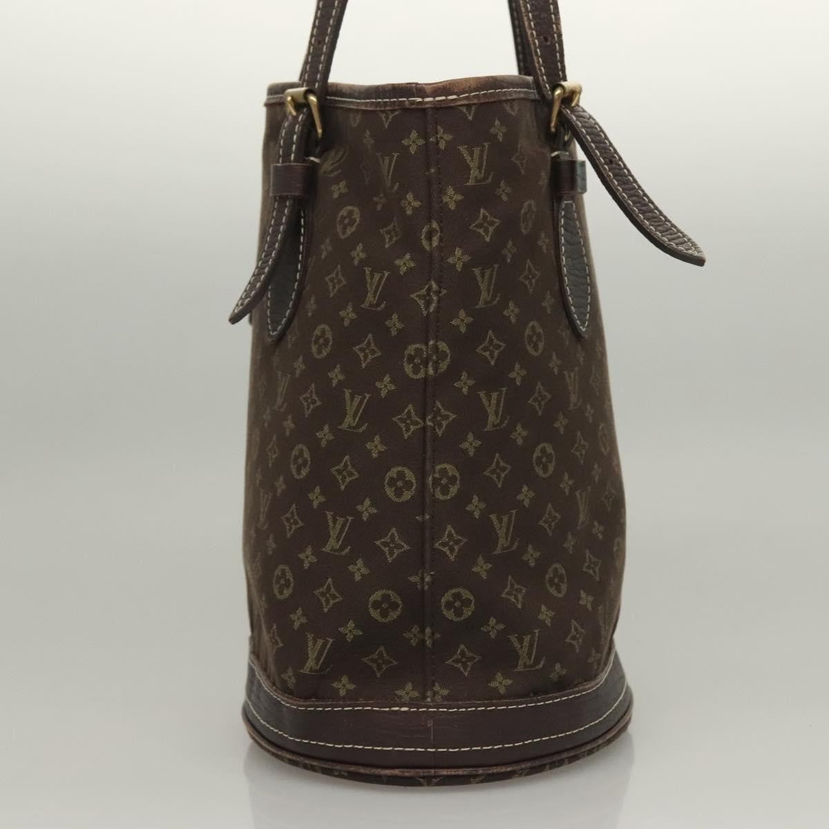 Louis Vuitton Bucket Bag Canvas, BROWN, CANVAS, Handbag