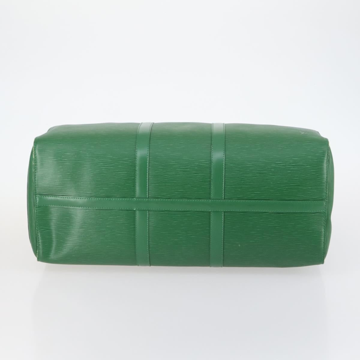 Louis Vuitton Keepall Bag Epi Leather, GREEN, LEATHER, Travel bag