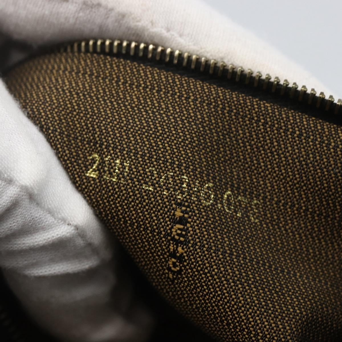 Fendi Vintage Pequin Convertible Boston Bag Coated Canvas, BROWN, CANVAS, Travel bag