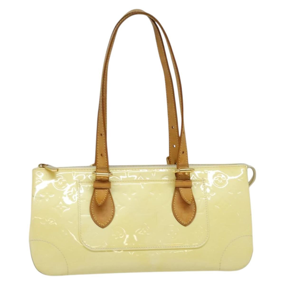 Louis Vuitton Rosewood Avenue Handbag Monogram Vernis, BEIGE, PATENT_LEATHER, Handbag
