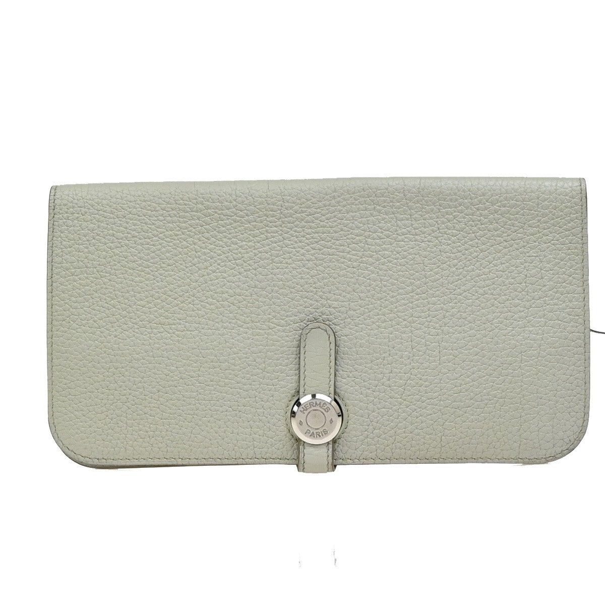 Hermes Dogon Duo Combined Wallet Leather, GRAY, LEATHER, Wallets