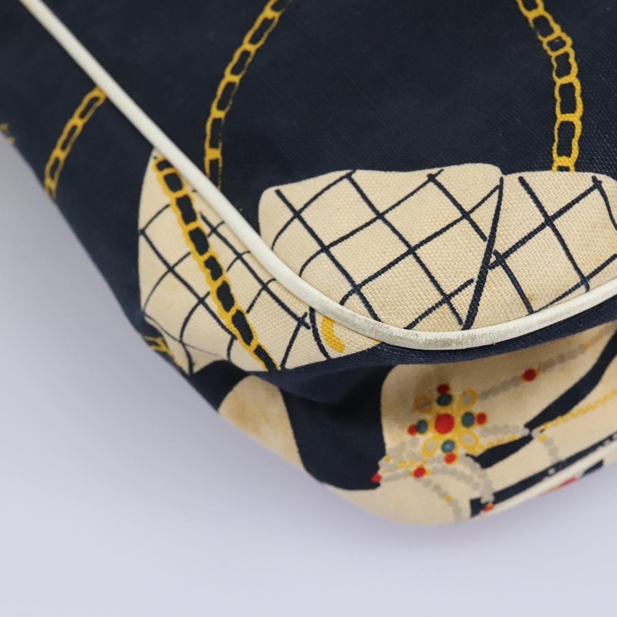 Chanel Miss Mademoiselle Shoulderbag Canvas, NAVY, CANVAS, Shoulder bag