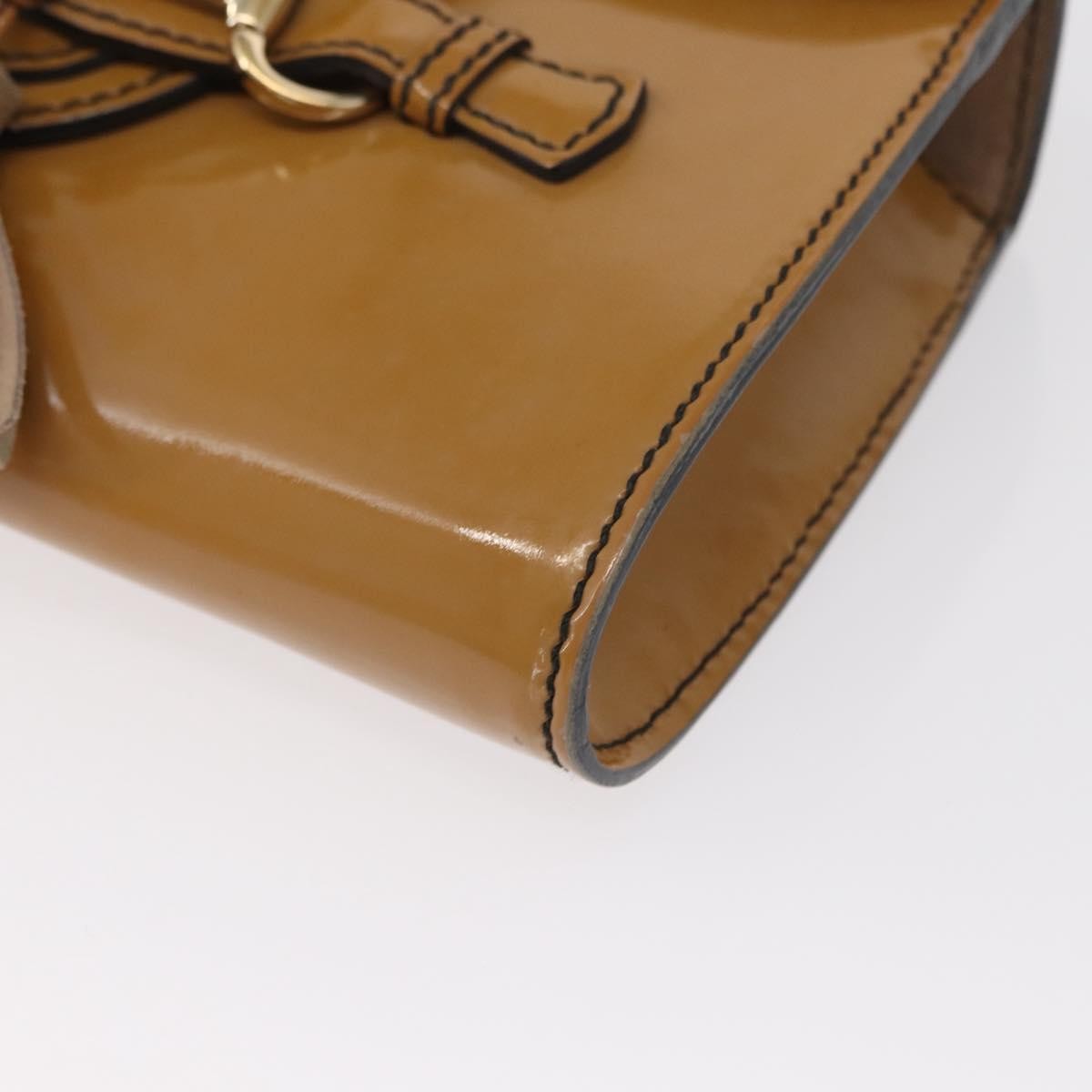 Gucci Emily Chain Flap Bag Patent, BEIGE, PATENT_LEATHER, Shoulder bag