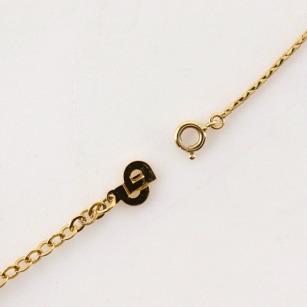 Christian Dior CD Logo necklace Gold-plat and Faux Perle, GOLD, GOLD_PLATED, Necklace