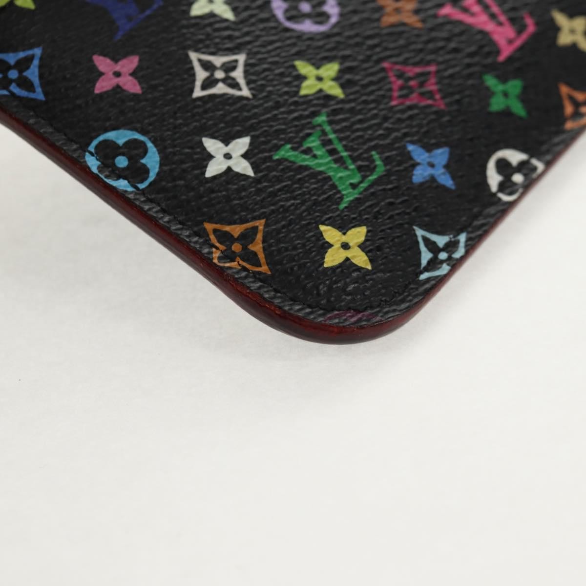 Louis Vuitton Pochette clés NM Monogram Multicolor Canvas, BLACK, CANVAS, Wallets