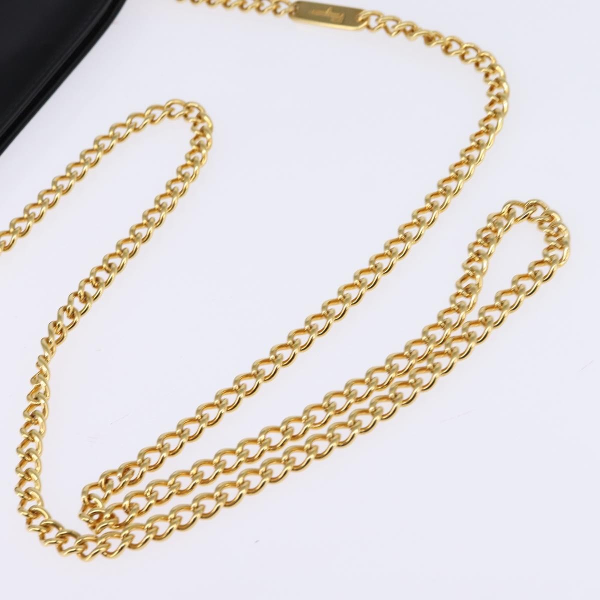 Salvatore Ferragamo Vintage Gancini Chain Shoulder Bag Leather, BLACK, LEATHER, Shoulder bag