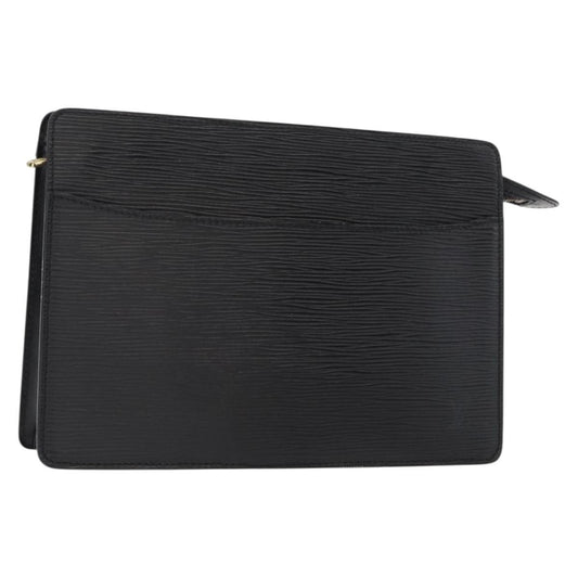 Louis Vuitton Pochette Homme Epi Leather, BLACK, LEATHER, Clutche & pouche