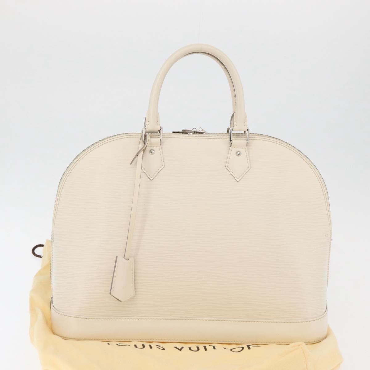 Louis Vuitton Alma Handbag Epi Leather, White, Leather, Handbag