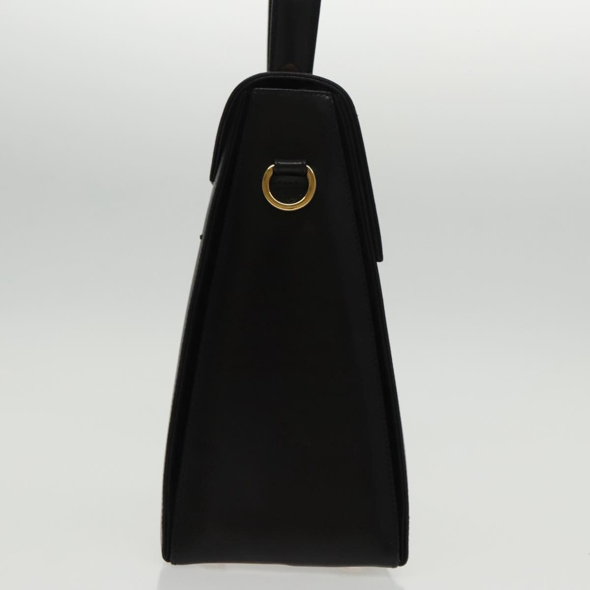 Salvatore Ferragamo Gancini Convertible Top Handle Bag Leather, BLACK, LEATHER, Handbag