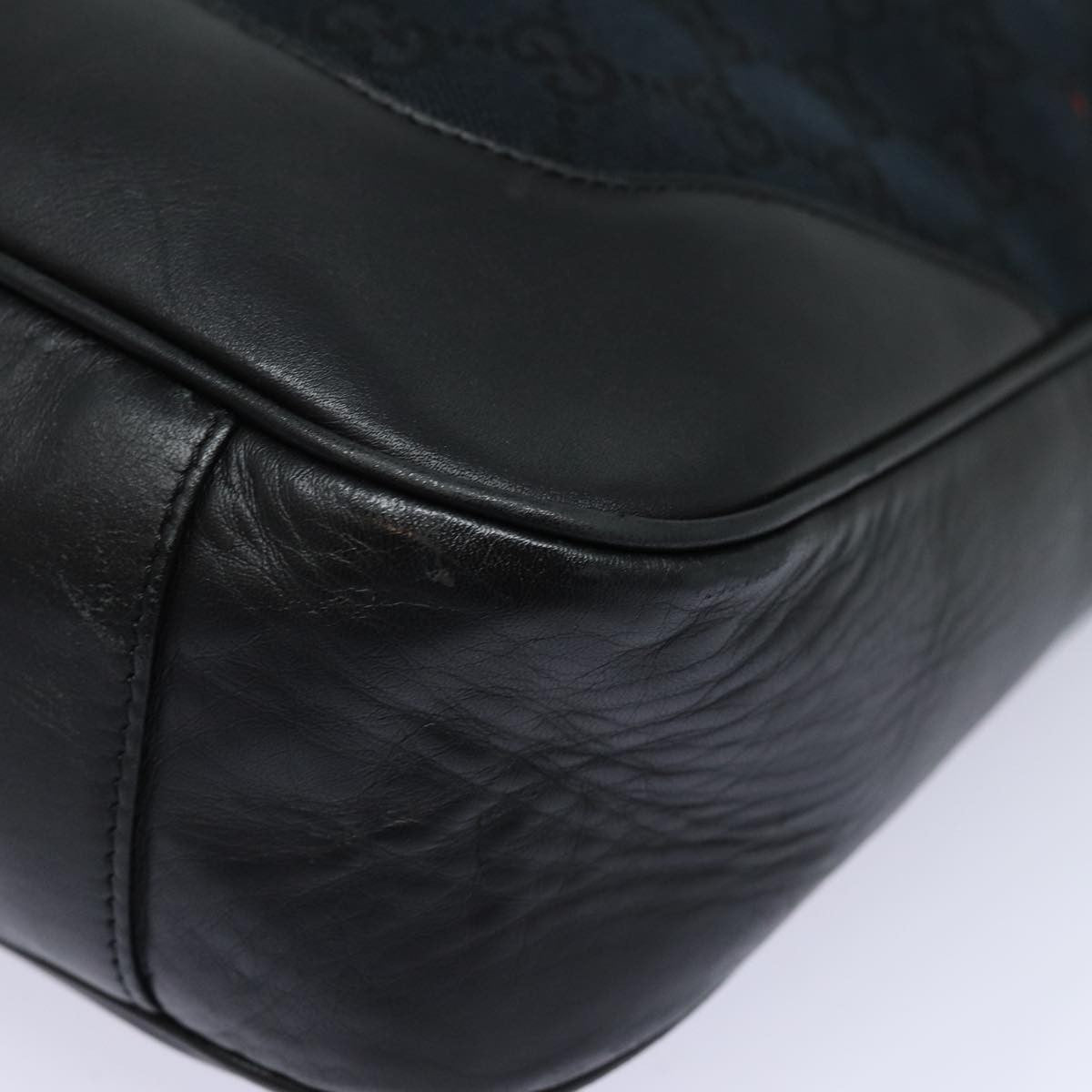 Gucci Vintage Bamboo Handle Tote Canvas, BLACK, CANVAS, Tote bag