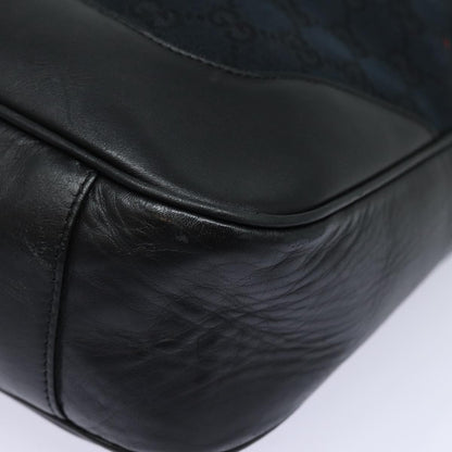 Gucci Vintage Bamboo Handle Tote Canvas, BLACK, CANVAS, Tote bag