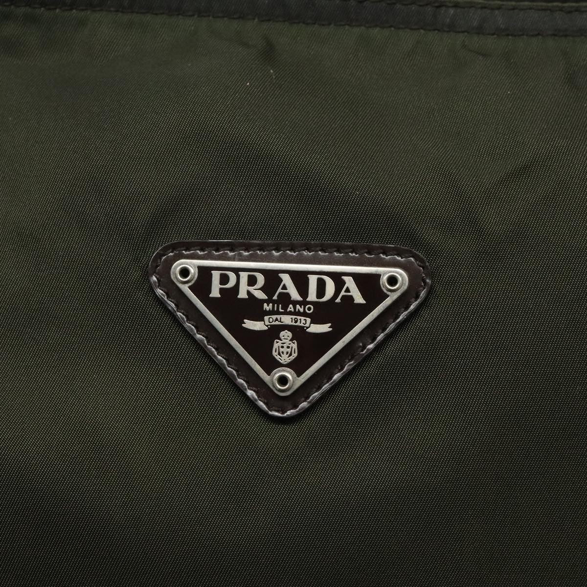 Prada Vintage Zip Tote Tessuto, KHAKI, NYLON, Tote bag