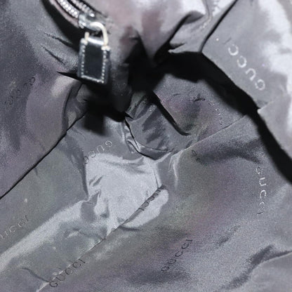 Gucci Side Pocket Flap Messenger Bag Nylon, BLACK, NYLON, Shoulder bag