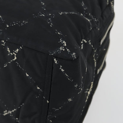 Chanel Travel Line Boston Bag Printed Nylon, BLACK, NYLON, Handbag