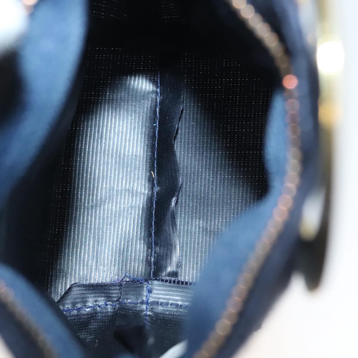 Celine Circle Logo Pouch Nylon, NAVY, CANVAS, Clutche & pouche