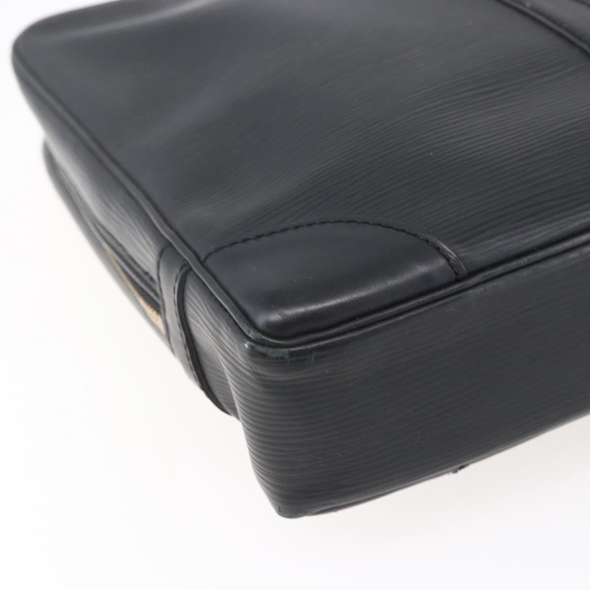 Louis Vuitton Porte Documents Voyage Epi Leather, BLACK, LEATHER, Briefcase