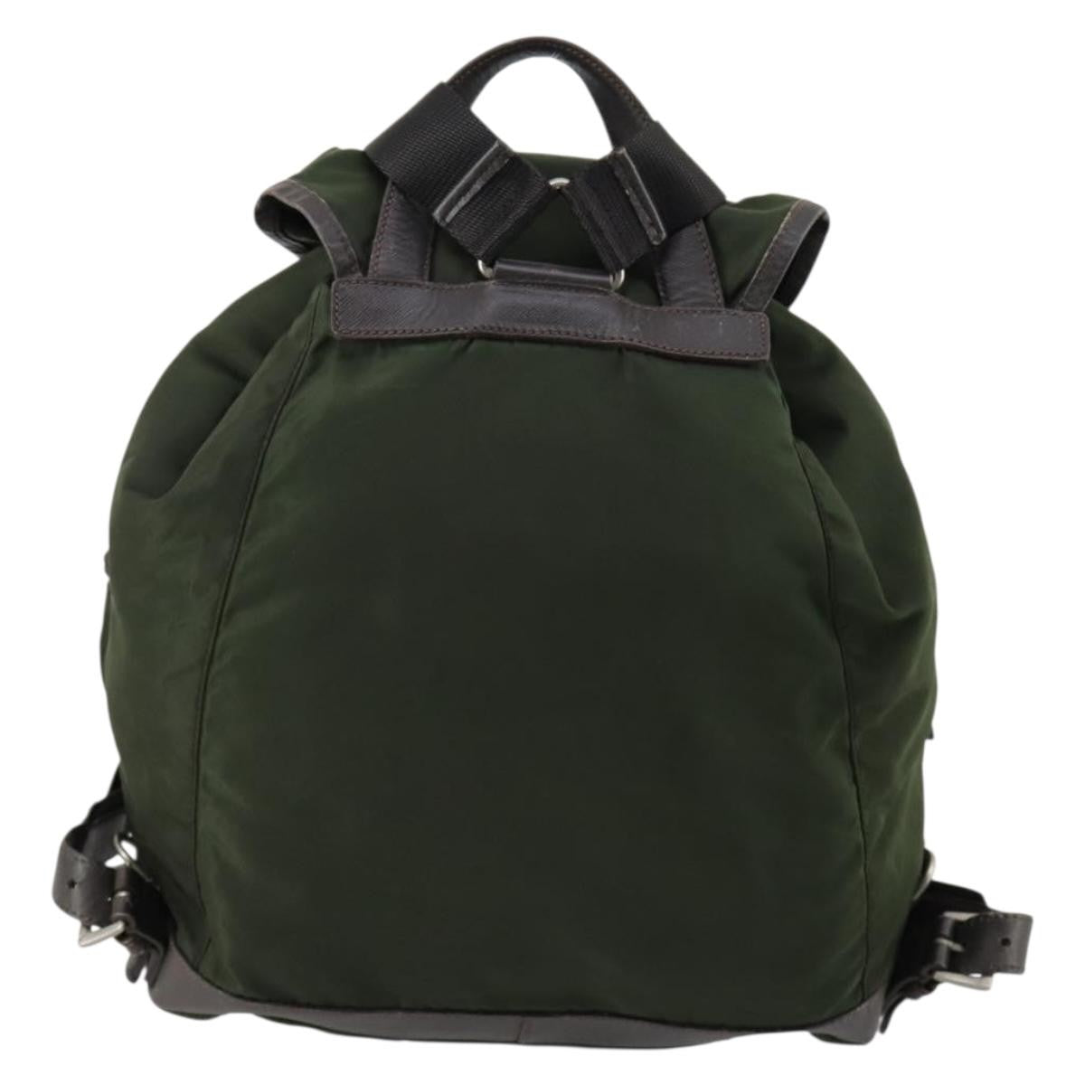 Prada Double Front Pocket Backpack Tessuto, KHAKI, NYLON, Backpack