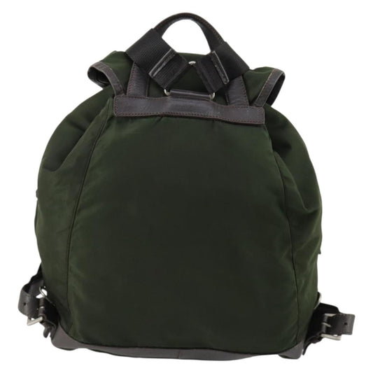 Prada Double Front Pocket Backpack Tessuto, KHAKI, NYLON, Backpack