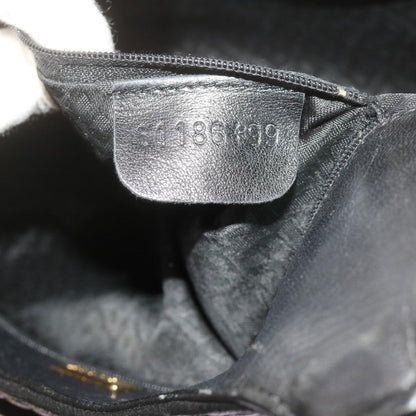 Bally Vintage Chain Shoulder Bag Quilted Leather, BLACK, LEATHER, Tote bag