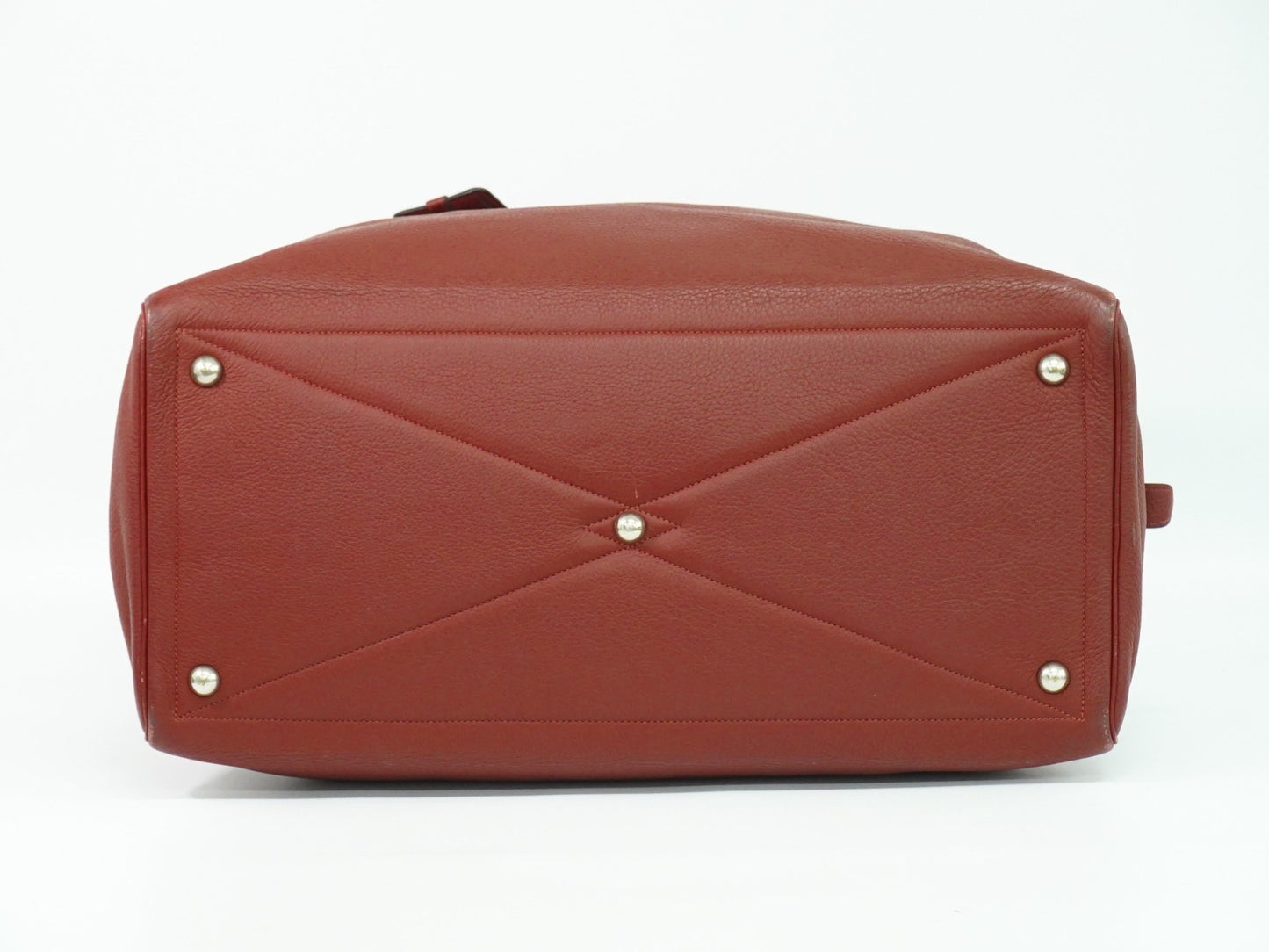 Hermes Victoria Travel Bag Leather, RED, LEATHER, Travel bag