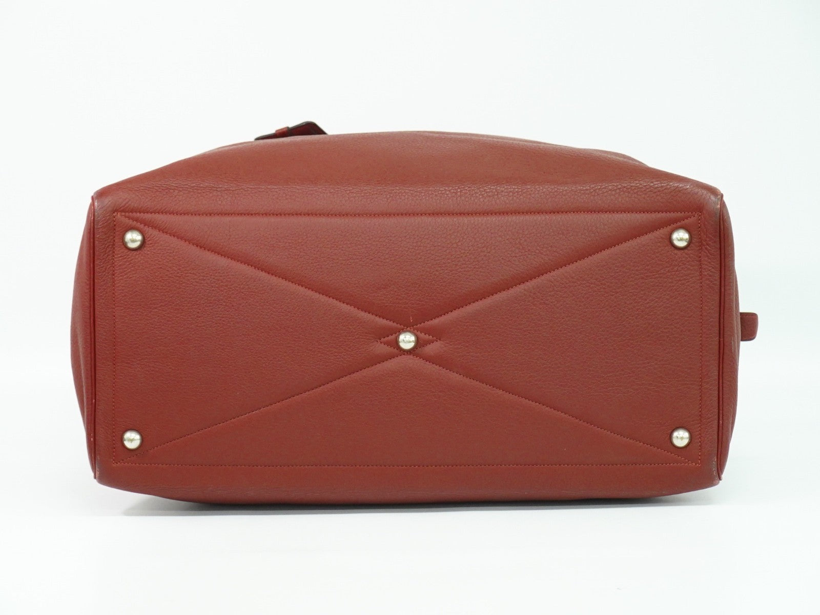 Hermes Victoria Travel Bag Leather, RED, LEATHER, Travel bag