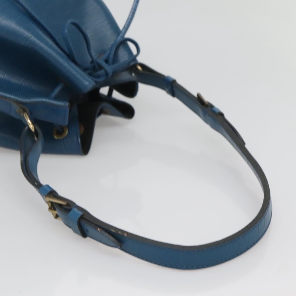 Louis Vuitton Petit Noe Handbag Epi Leather, BLUE, LEATHER, Handbag