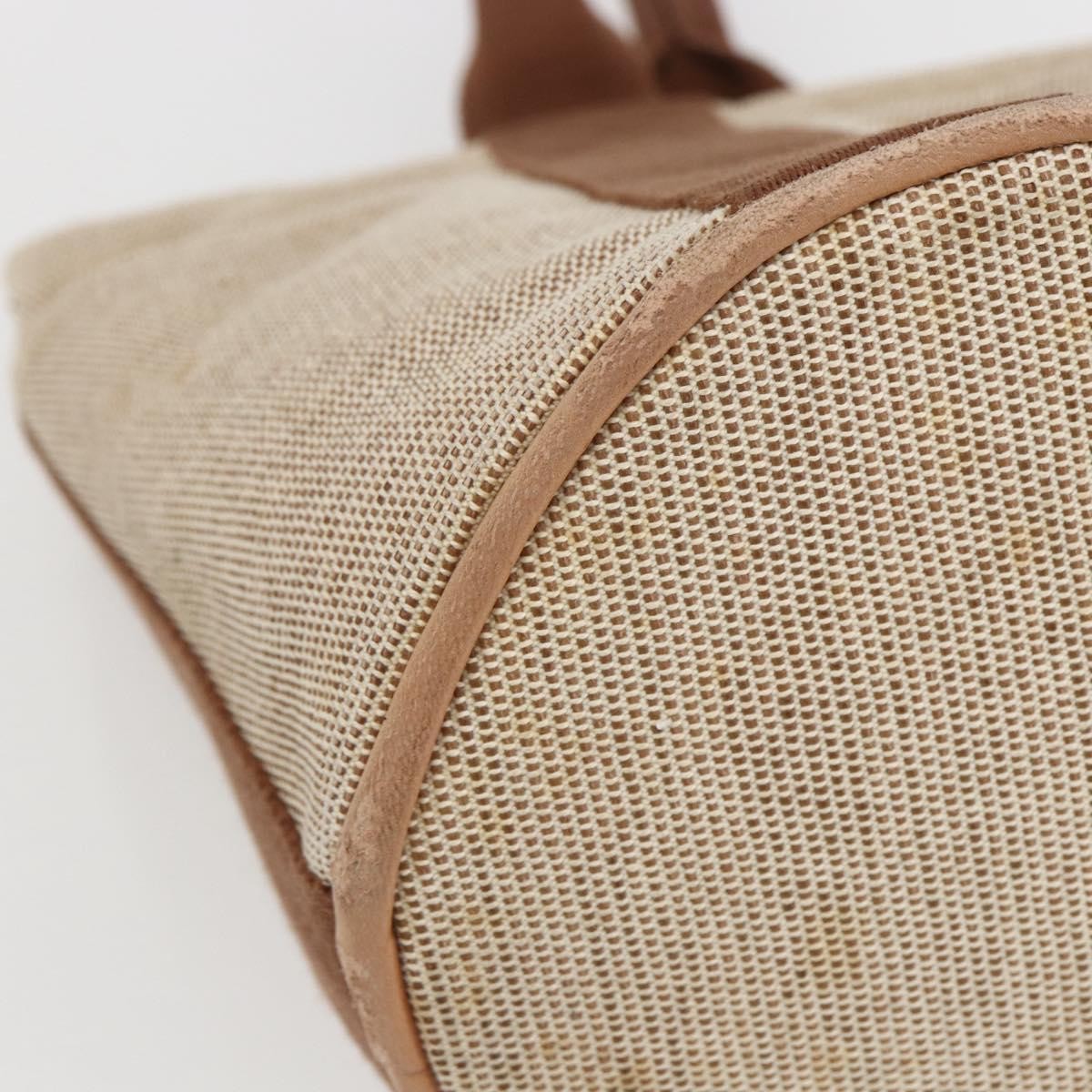 Hermes Saxo Handbag Toile, BEIGE, CANVAS, Handbag