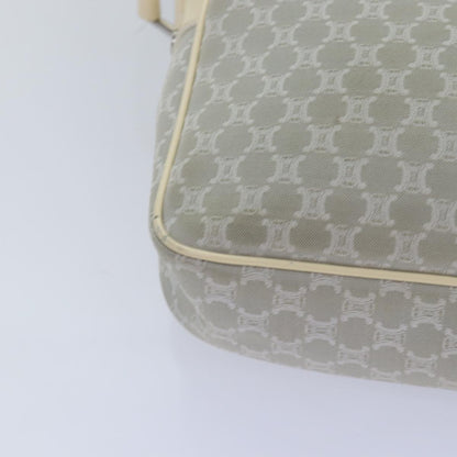 Celine Vintage Macadam Shoulder Bag Canvas and Leather, GRAY, CANVAS, Shoulder bag