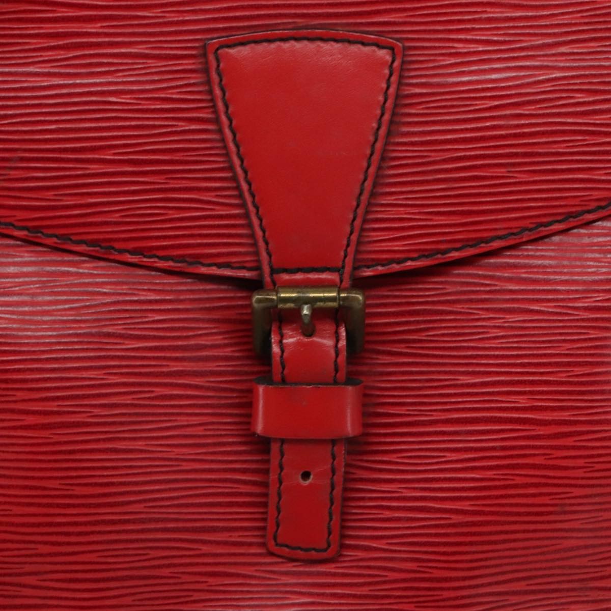 Louis Vuitton Jeune Fille Handbag Epi Leather, RED, LEATHER, Shoulder bag