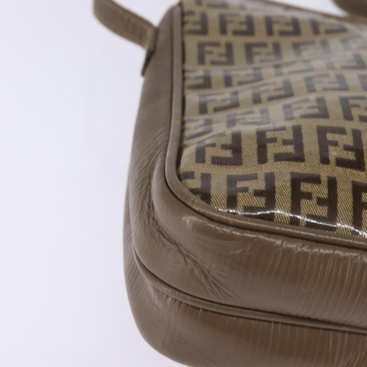 Fendi Vintage Zip Crossbody Bag Zucchino Canvas, BEIGE, CANVAS, Shoulder bag