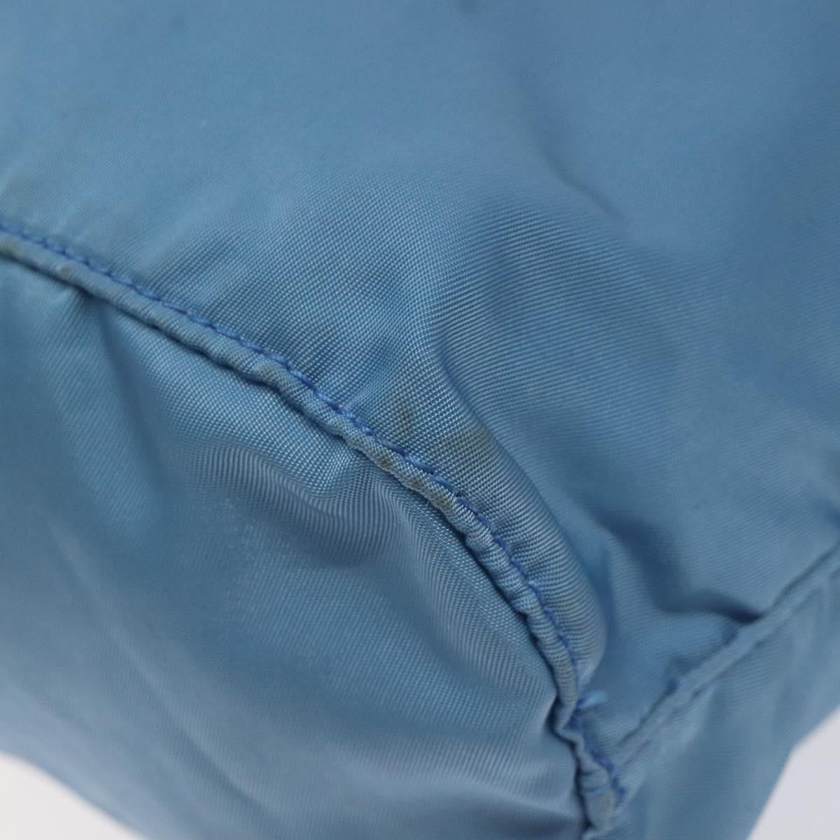 Prada Drawstring Wristlet Bucket Bag Tessuto, BLUE, NYLON, Clutche & pouche